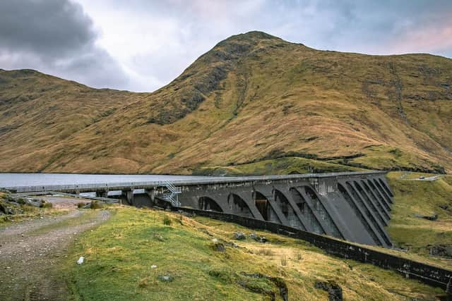The Ben Cruachan dam stretches for more than 300 metres across the mountainside. Picture: Drax