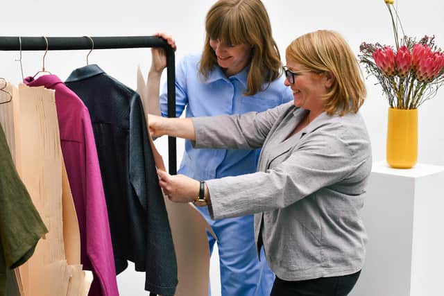 Nicola Homer (left) and Susan Howells have launched a business offering sewing patterns for the modern woman. Picture: Contributed