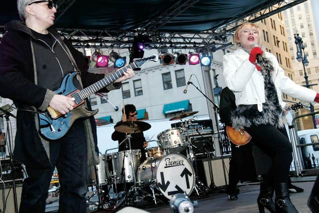 Blondie performing outdoors in New York in 2004