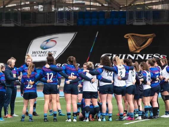 The Scotland Women squad training at Scotstoun. The member of the group who contracted coronavirus in Italy has thankfully recovered. Picture: SRU/SNS