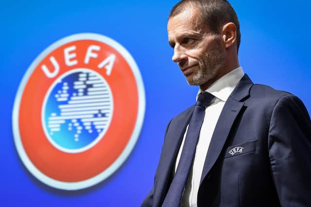 Uefa president Aleksander Ceferin will today chair an emergency videoconference summit. Picture: Fabrice Coffrini/AFP