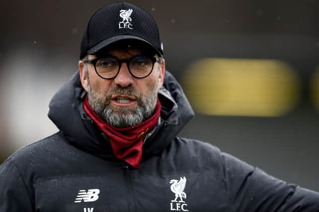 Liverpool manager Jurgen Klopp’s eloquence over coronavirus was notable for its lack of self-interest. Picture: Andrew Powell/Liverpool FC via Getty