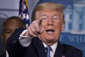 Donald Trump takes questions from the press during a coronavirus briefing at the White House (Picture: Tasos Katopodis/Getty Images)