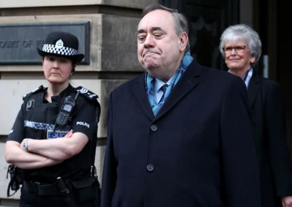 Alex Salmond speaks outside the High Court in Edinburgh after he was cleared of attempted rape and a series of sexual assaults (Picture: Andrew Milligan/PA Wire)
