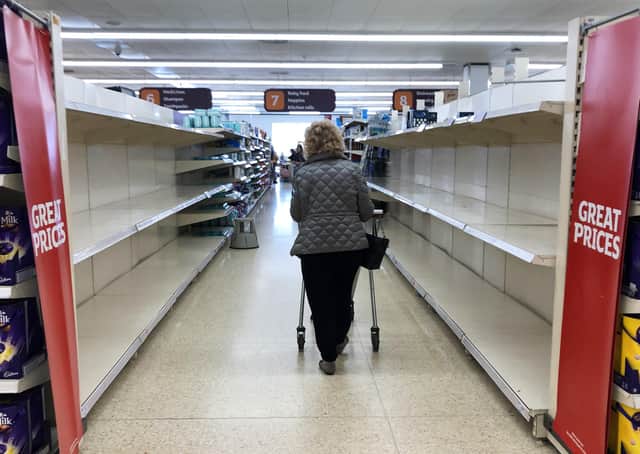 There is £1 bn more food sitting in people’s houses than there was three weeks ago – and that’s why the shelves are empty (Picture: Getty)