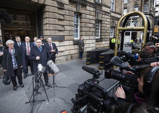 Alex Salmond faces the media after he was cleared of all charges at the High Court in Edinburgh (Picture: Jane Barlow/PA Wire)