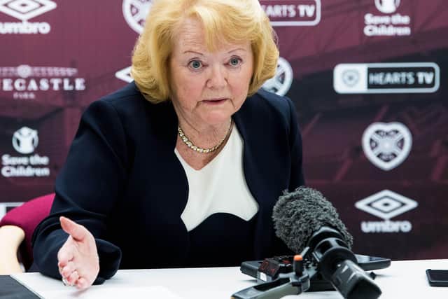 Hearts owner Ann Budge has felt it necessary to announce salary cuts after football was suspended due to the coronavirus crisis. Picture: Ross Parker/SNS
