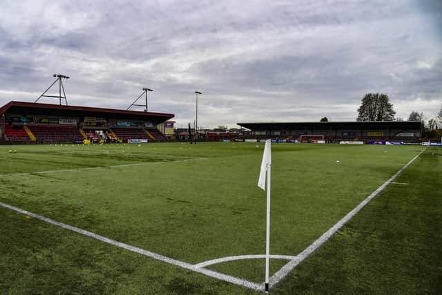 While there is no football at Ochilview, Stenhousemuir FC have organised a volunteer force who are helping vulnerable people during the coronavirus crisis. Picture: SNS