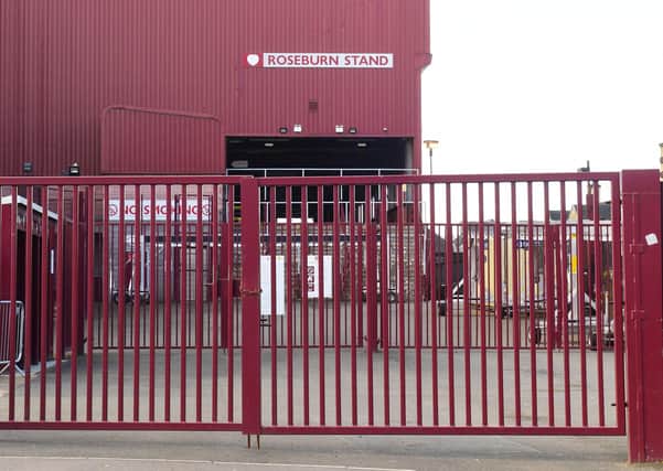 Like all clubs up and down the country, Hearts have closed the gates at their Tynecastle stadium. Picture: Paul Devlin/SNS