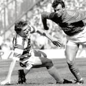 Rangers winger Davie Cooper bamboozles Celtic's Roy Aitken during an Old Firm clash in 1989. Picture: Brian Stewart