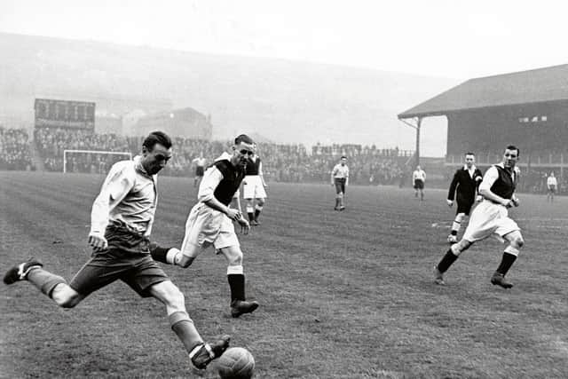 Sir Stanley Matthews, pictured playing for the RAF in 1943, turned out for Morton, Airdrie and Rangers during the war. Picture: Allsport Hulton Deutsch/Allsport
