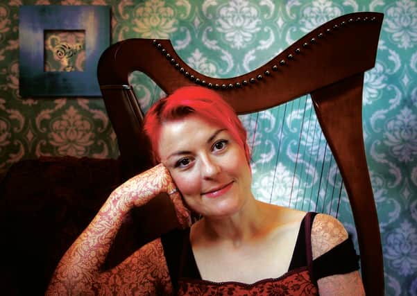 Corrina Hewat will upload a performance for Edinburgh's Virtual Harp Festival   PIC: Van Gill Media