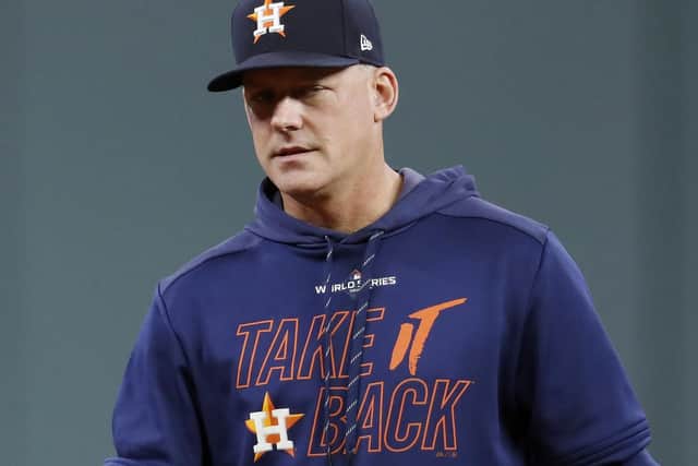 Former Houston Astros manager AJ Hinch who was fired by the team after the sign-stealing scandal broke.