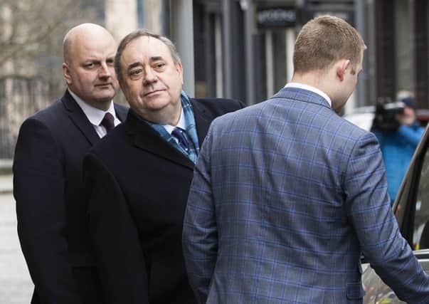 Alex Salmond leaves the High Court in Edinburgh after he was cleared of attempted rape and a series of sexual assaults. Picture: Jane Barlow