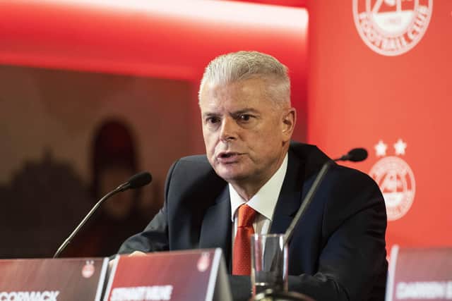Dave Cormack planned for Aberdeen to ‘punch above our weight’ when he took over in December, but circumstances have changed. Picture: Craig Foy/SNS