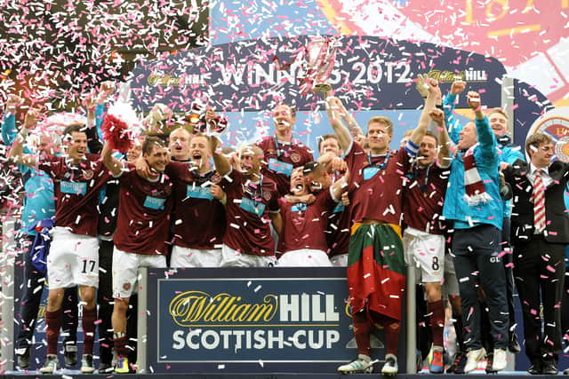 Hearts won 5-1 the last time they met Hibs at Hampden. Picture: Ian Rutherford