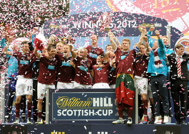 Hearts won 5-1 the last time they met Hibs at Hampden.  Picture: Ian Rutherford