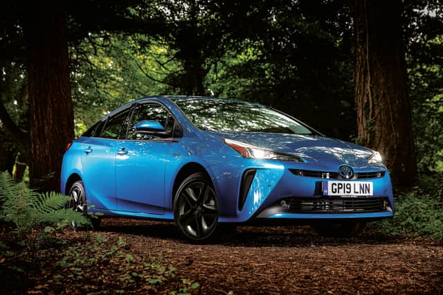 The Prius has a low riding height