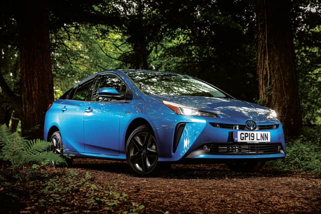 The Prius has a low riding height