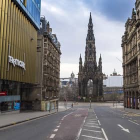 The streets of central Edinburgh may empty during lockdown, but the capital's economy continues to function. Picture: Mark Scates/SNS