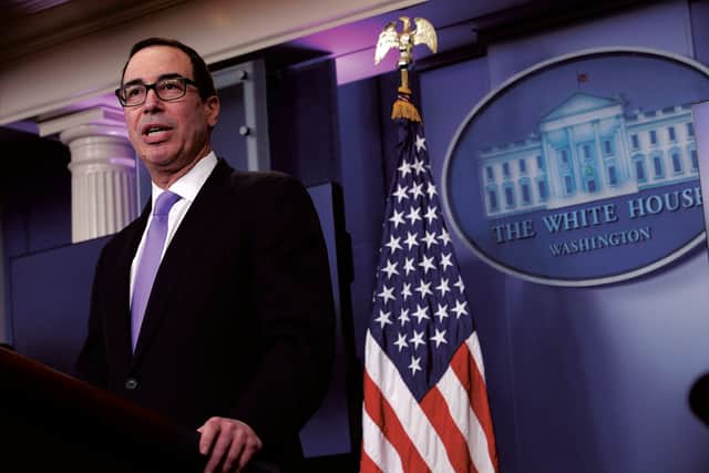 The Rockshiel Trust is listed among US treasury secretary Steve Mnuchin's assets in his filings to the US Office of Government Ethics. Picture: Alex Wong/Getty Images