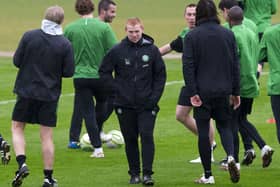 Neil Lennon during his first-ever training session as interim Celtic manager at Lennoxtown in March 2010. Picture: Jeff Holmes/SNS