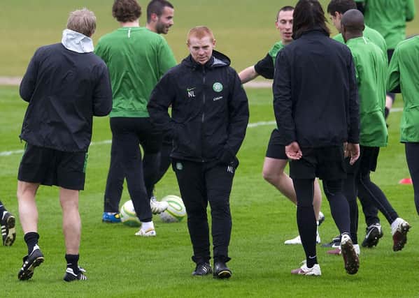 Neil Lennon during his first-ever training session as interim Celtic manager at Lennoxtown in March 2010. Picture: Jeff Holmes/SNS