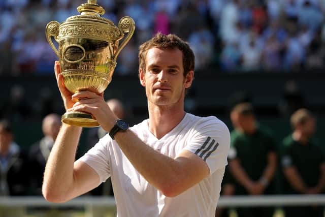 Andy Murray celebrates his 2013 Wimbledon win. The prospects of the Championships being played this year are receding. Picture: Adam Davy/PA Wire