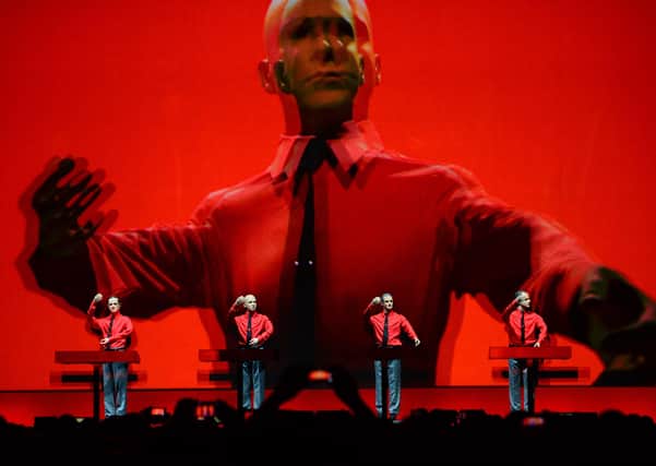 Kraftwerk in concert. Co-founder Florian Schneider died last week. Picture: John MacDougall/AFP via Getty Images
