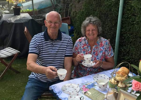 Joyce and Norman O'Malley from Glenrothes. Joyce turned 75 on VE Day.