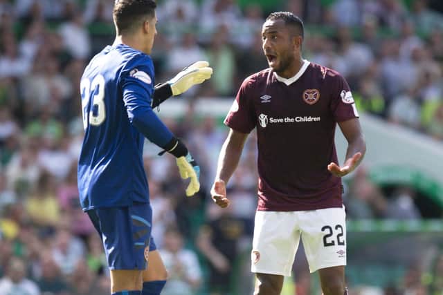 Loic Damour, right, has admitted he will need to do better next term if he stays at the club. Picture: SNS.