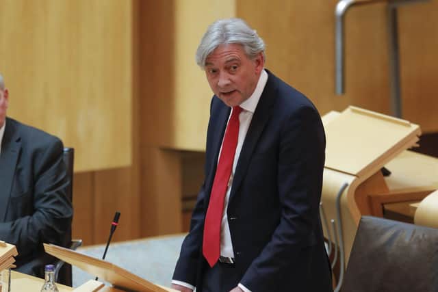 Scottish Labour leader Richard Leonard went on the attack over care home deaths. Picture: Andrew Cowan/Scottish Parliament/PA Wire