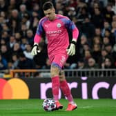 Manchester City’s Brazilian goalkeeper Ederson is comfortable on the ball but most keepers are ‘shut your eyes bad’ in possession, says Terry Christie. Picture: Javier Soriano/AFP