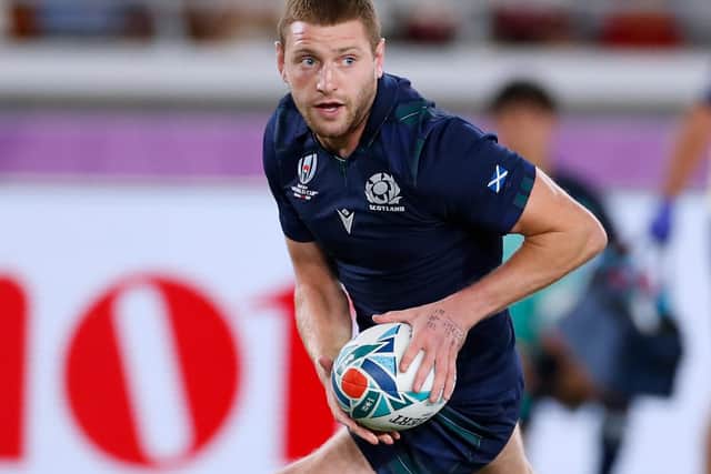 Finn Russell in action for Scotland against Japan at the World Cup – his most recent game in dark blue. Picture: Odd Andersen/AFP