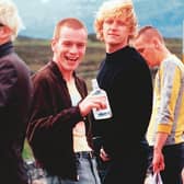 McKidd as Tommy in Trainspotting, 1996, with Jonny Lee Miller, Ewan McGregor and Ewen Bremner