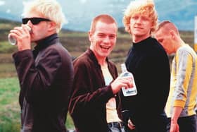 McKidd as Tommy in Trainspotting, 1996, with Jonny Lee Miller, Ewan McGregor and Ewen Bremner