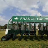 A set of starting stalls at ParisLongchamp racecourse. Picture: Alan Crowhurst/Getty