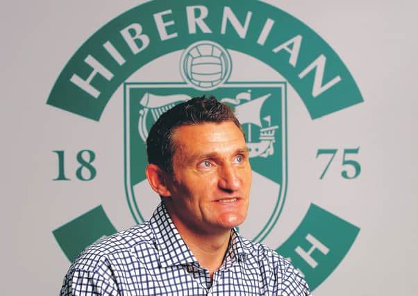 Tony Mowbray was unveiled as Hibs manager 16 years ago today. Picture: Neil Hanna