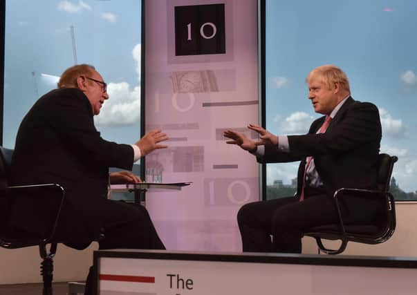 Boris Johnson was interviewed by Andrew Neil as a party leadership contender but refused ahead of the December election (Picture: Jeff OVers/BBC/PA Wire)