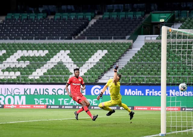 German games have resumed in empty stadiums. Picture: AFP via Getty Images