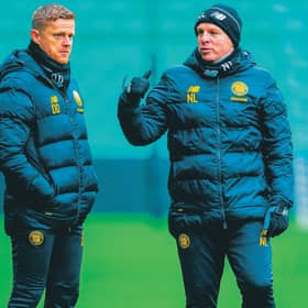 Damien Duff, left, is leaving Celtic for a new role with Republic of Ireland. Picture: Bill Murray / SNS