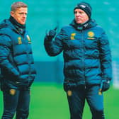Damien Duff, left, is leaving Celtic for a new role with Republic of Ireland. Picture: Bill Murray / SNS
