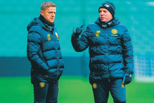 Damien Duff, left, is leaving Celtic for a new role with Republic of Ireland. Picture: Bill Murray / SNS