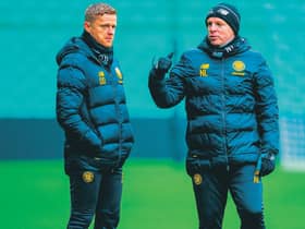 Damien Duff, left, is leaving Celtic for a new role with Republic of Ireland. Picture: Bill Murray / SNS