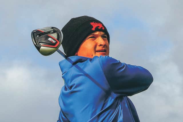 Sandy Scott, who has just completed a four-year spell at Texas Tech, hits a tee shot during a Walker Cup match at Hoylake in September 2019. Picture: David Cannon/Getty Images
