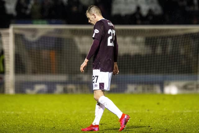 Hearts' Lewis Moore following the defeat at St Mirren in March. Picture: Paul Devlin / SNS