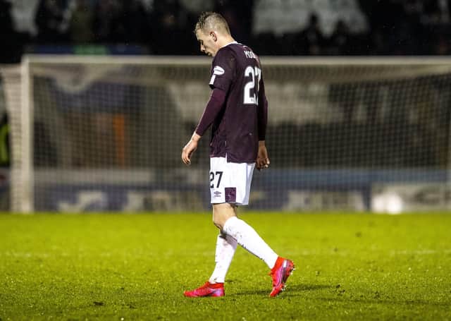Hearts' Lewis Moore following the defeat at St Mirren in March. Picture: Paul Devlin / SNS