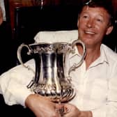 Sir Alex Ferguson with the FA Cup in 1990 after Manchester United's victory over Crystal Palace in the Cup final replay. Picture: Jim Hutchison/ANL/Shutterstock