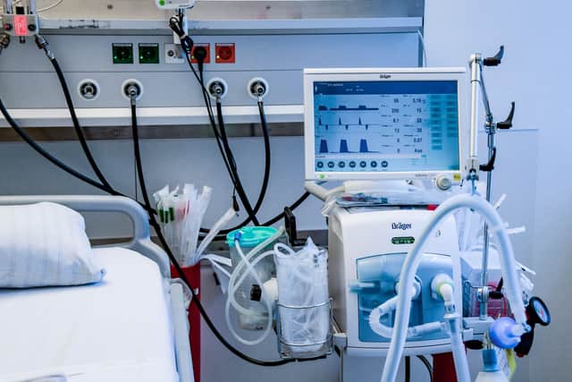 Glasgow University scientists have developed a low-cost version of the ventilator, pictured here. Picture: Axel Heimken/AFP via Getty Images