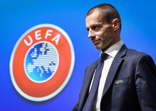 Uefa president Aleksander Ceferin will chair today's video conference. Picture: Fabrice Coffrini/AFP